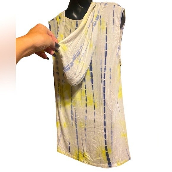 NWT Buckle Hem & Thread sleeveless tie dye hoodie / swimsuit coverup zip up S - Picture 7 of 11